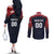Custom Baseball Titanes Florida Couples Matching Off The Shoulder Long Sleeve Dress and Long Sleeve Button Shirt Puerto Rico Boys Come On
