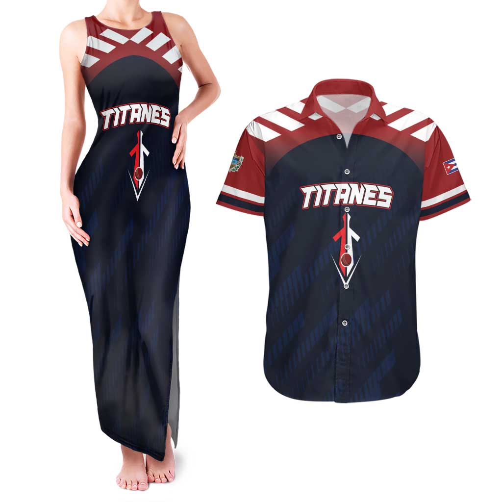 Custom Baseball Titanes Florida Couples Matching Tank Maxi Dress and Hawaiian Shirt Puerto Rico Boys Come On