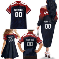 Custom Baseball Titanes Florida Family Matching Off The Shoulder Long Sleeve Dress and Hawaiian Shirt Puerto Rico Boys Come On