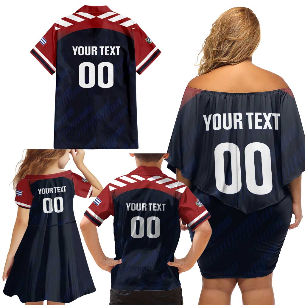 Custom Baseball Titanes Florida Family Matching Off Shoulder Short Dress and Hawaiian Shirt Puerto Rico Boys Come On