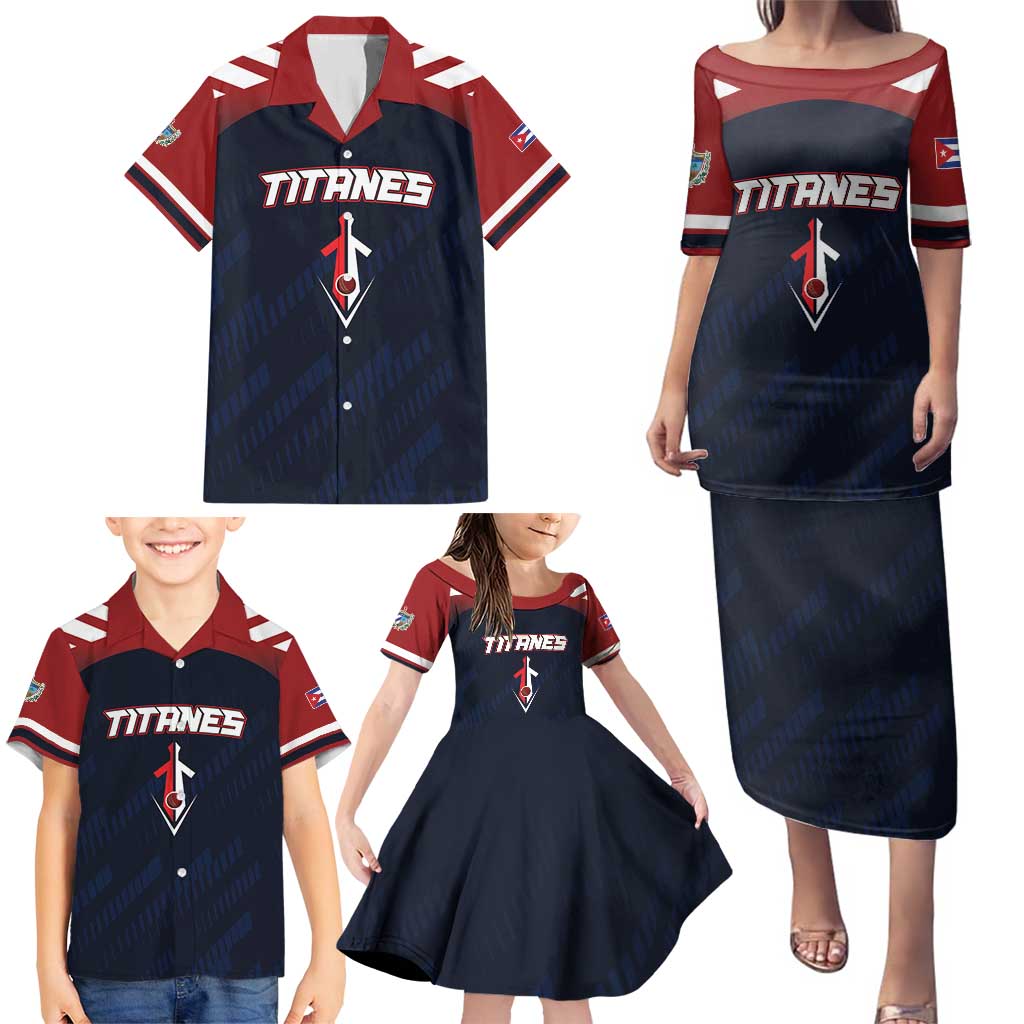 Custom Baseball Titanes Florida Family Matching Puletasi and Hawaiian Shirt Puerto Rico Boys Come On