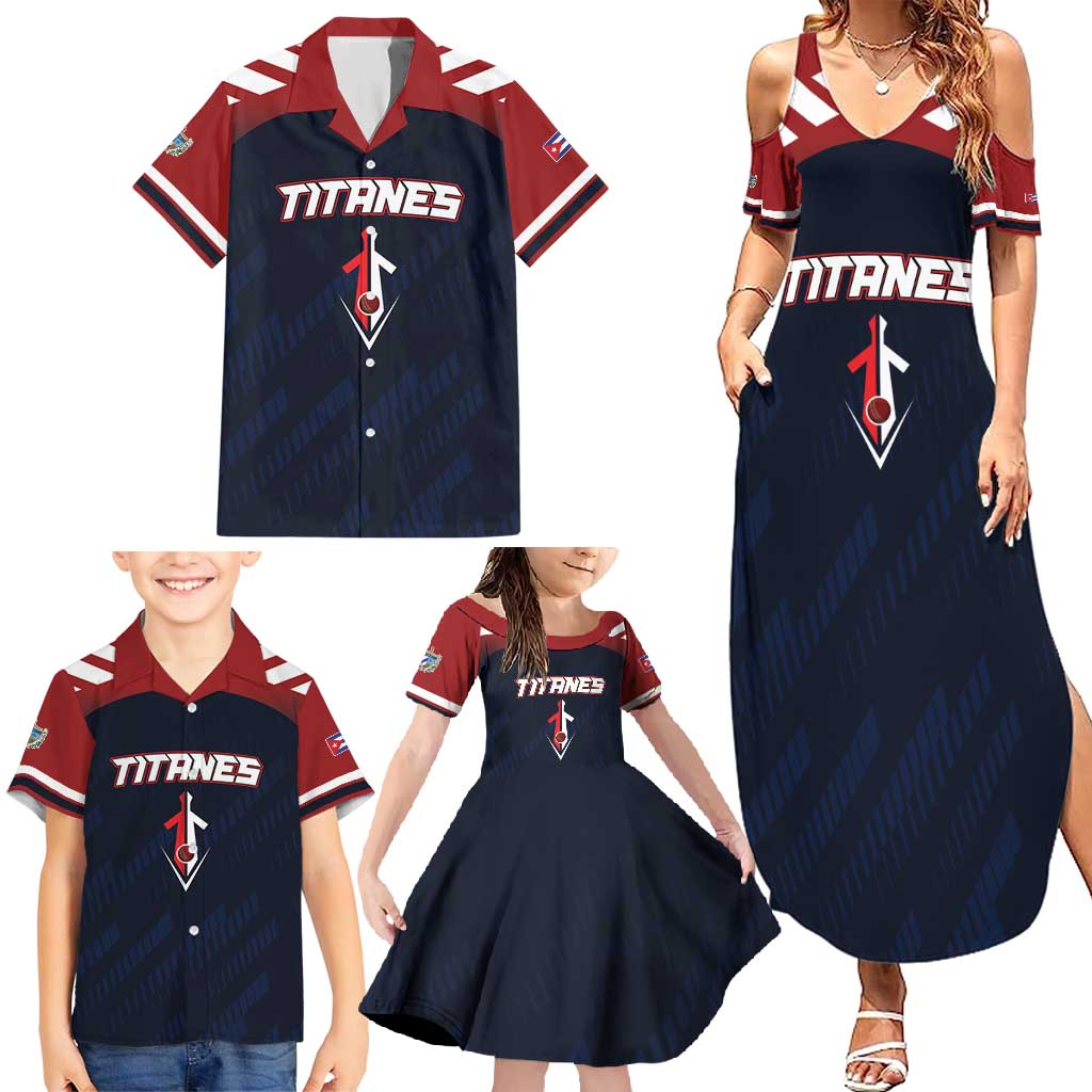 Custom Baseball Titanes Florida Family Matching Summer Maxi Dress and Hawaiian Shirt Puerto Rico Boys Come On