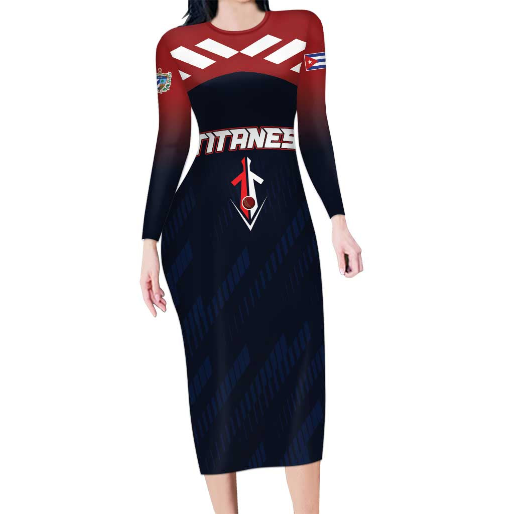 Custom Baseball Titanes Florida Long Sleeve Bodycon Dress Puerto Rico Boys Come On