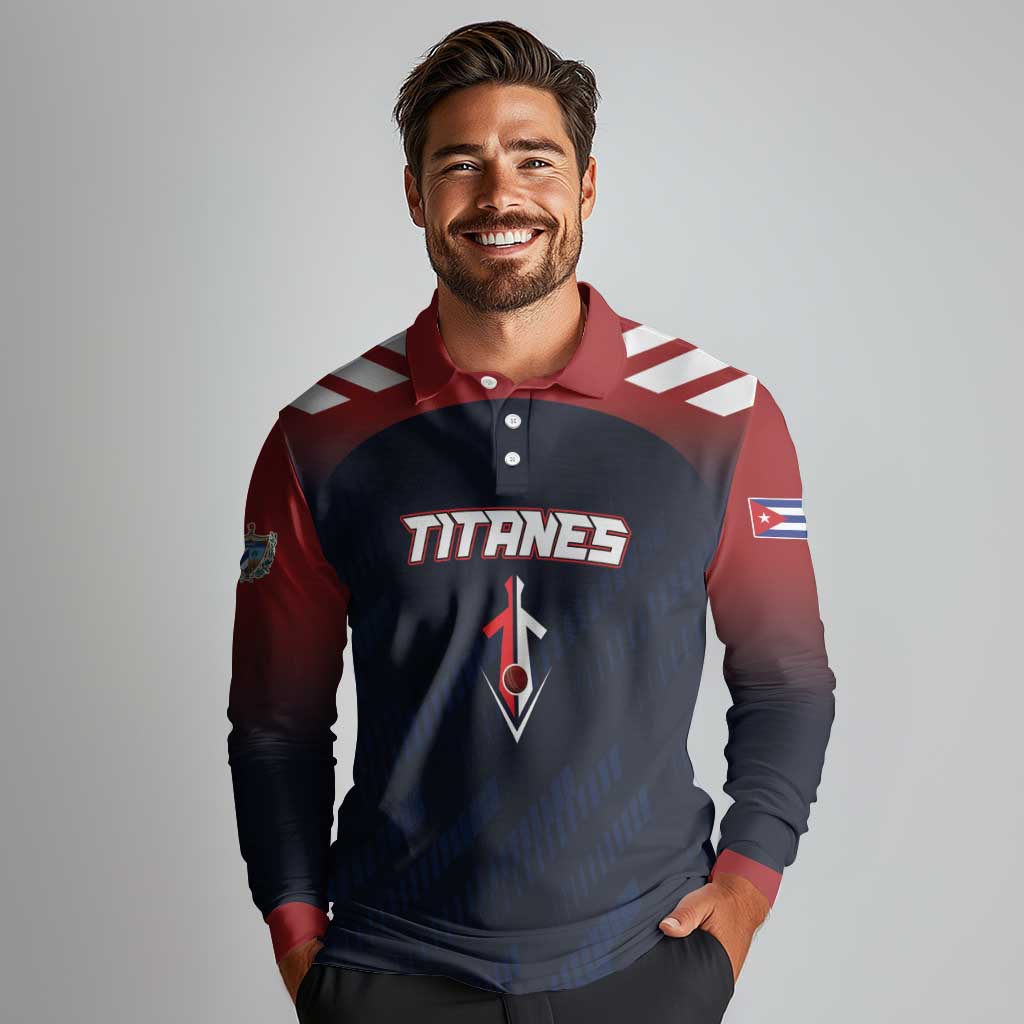 Custom Baseball Titanes Florida Long Sleeve Polo Shirt Puerto Rico Boys Come On