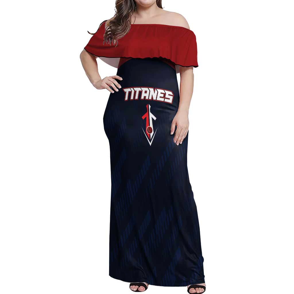 Custom Baseball Titanes Florida Off Shoulder Maxi Dress Puerto Rico Boys Come On