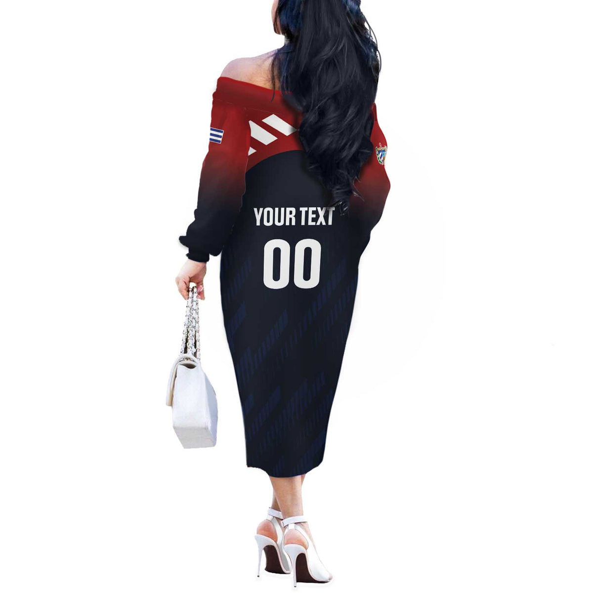 Custom Baseball Titanes Florida Off The Shoulder Long Sleeve Dress Puerto Rico Boys Come On