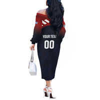 Custom Baseball Titanes Florida Off The Shoulder Long Sleeve Dress Puerto Rico Boys Come On