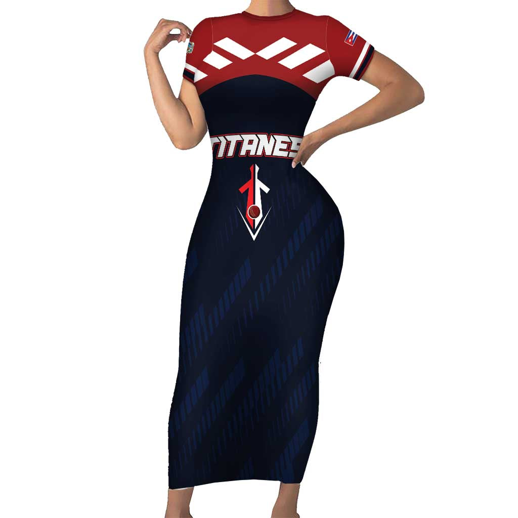 Custom Baseball Titanes Florida Short Sleeve Bodycon Dress Puerto Rico Boys Come On