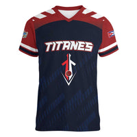 Custom Baseball Titanes Florida Women V-Neck T-Shirt Puerto Rico Boys Come On