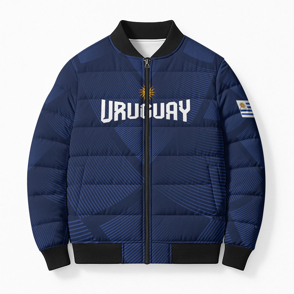 Custom Uruguay 2026 World Football Bomber Puffer Jacket La Celeste Go Up To The Sky