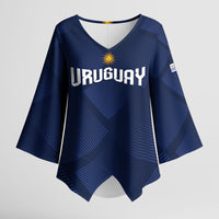 Custom Uruguay 2026 World Football Kimono Sleeve Blouse La Celeste Go Up To The Sky