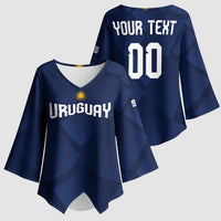 Custom Uruguay 2026 World Football Kimono Sleeve Blouse La Celeste Go Up To The Sky