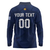 Custom Uruguay 2026 World Football Long Sleeve Polo Shirt La Celeste Go Up To The Sky