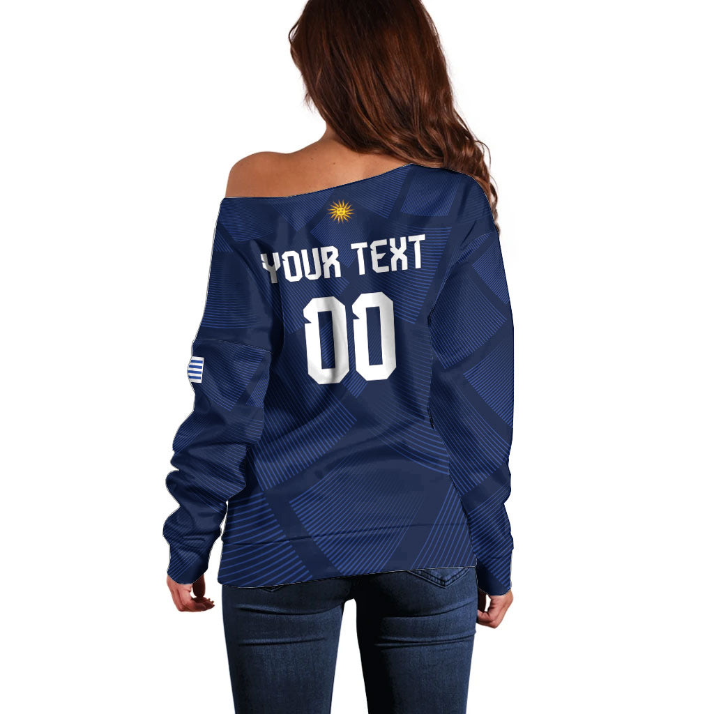Custom Uruguay 2026 World Football Off Shoulder Sweater La Celeste Go Up To The Sky