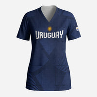 Custom Uruguay 2026 World Football Scrub Top La Celeste Go Up To The Sky