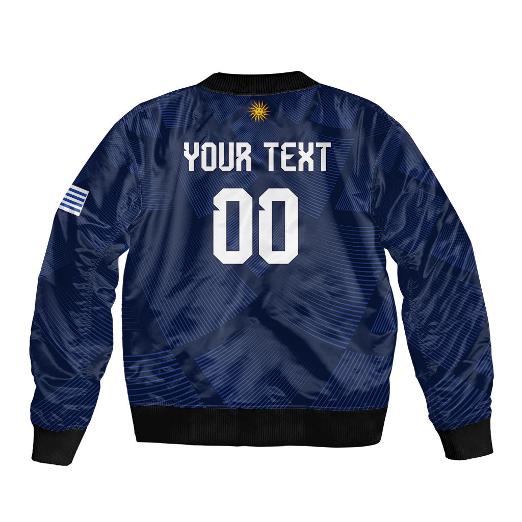 Custom Uruguay 2026 World Football Sleeve Zip Bomber Jacket La Celeste Go Up To The Sky