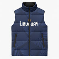 Custom Uruguay 2026 World Football Sleeveless Puffer Jacket La Celeste Go Up To The Sky
