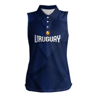 Custom Uruguay 2026 World Football Women Sleeveless Polo Shirt La Celeste Go Up To The Sky