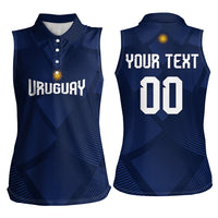 Custom Uruguay 2026 World Football Women Sleeveless Polo Shirt La Celeste Go Up To The Sky