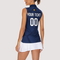 Custom Uruguay 2026 World Football Women Sleeveless Polo Shirt La Celeste Go Up To The Sky