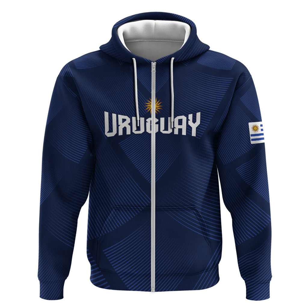 Custom Uruguay 2026 World Football Zip Hoodie La Celeste Go Up To The Sky