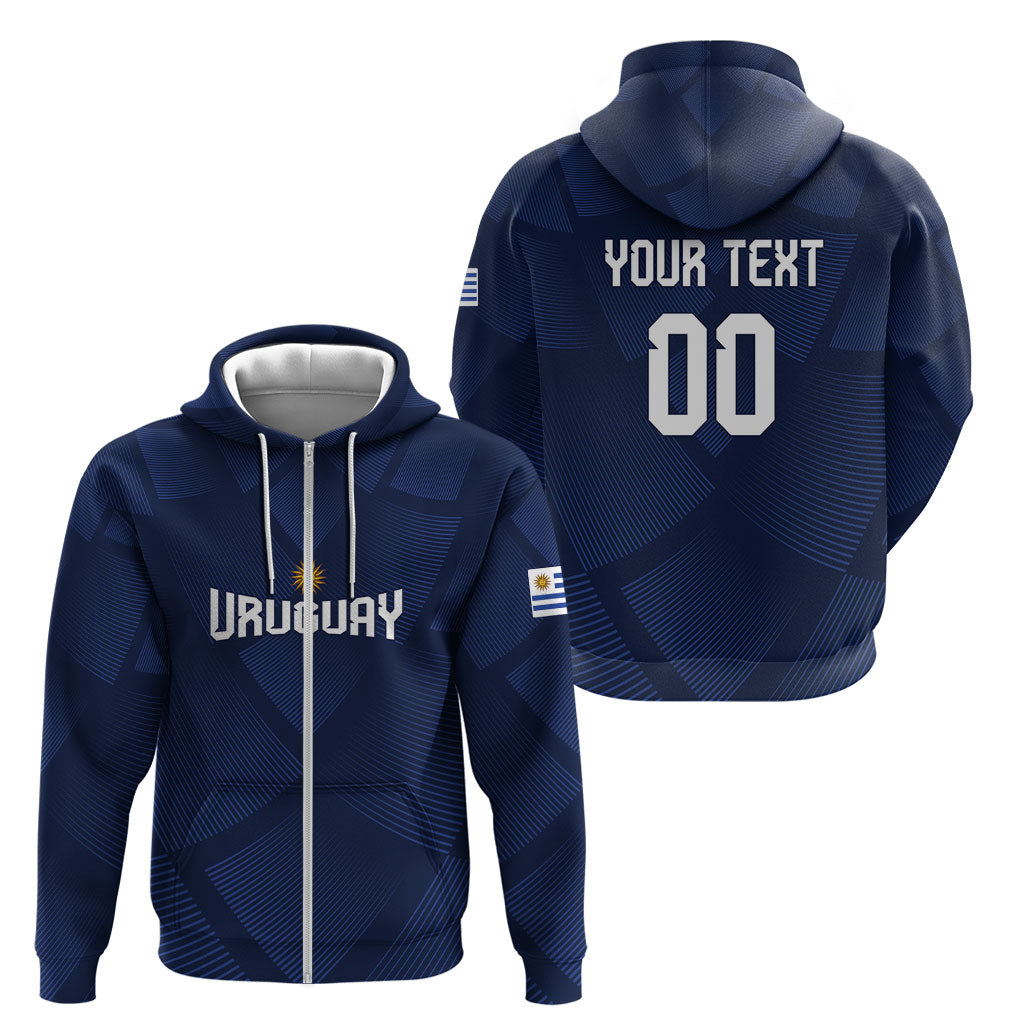 Custom Uruguay 2026 World Football Zip Hoodie La Celeste Go Up To The Sky