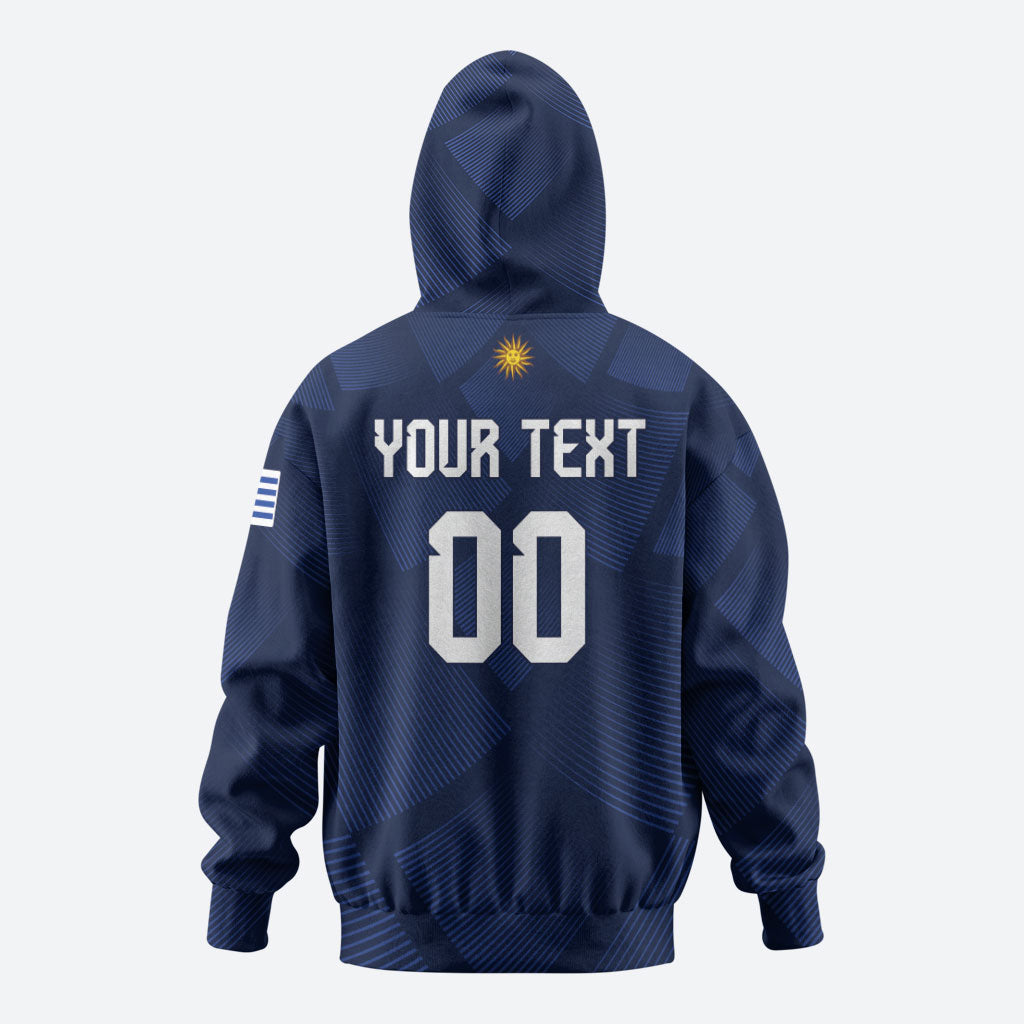 Custom Uruguay 2026 World Football Zip Hoodie La Celeste Go Up To The Sky