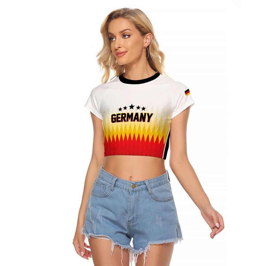 Custom Germany 2026 World Football Raglan Cropped T Shirt Deutschland Die Mannschaft