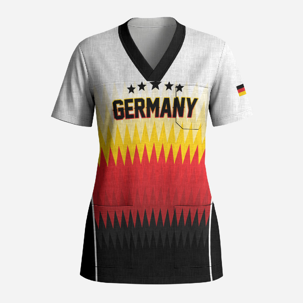 Custom Germany 2026 World Football Scrub Top Deutschland Die Mannschaft