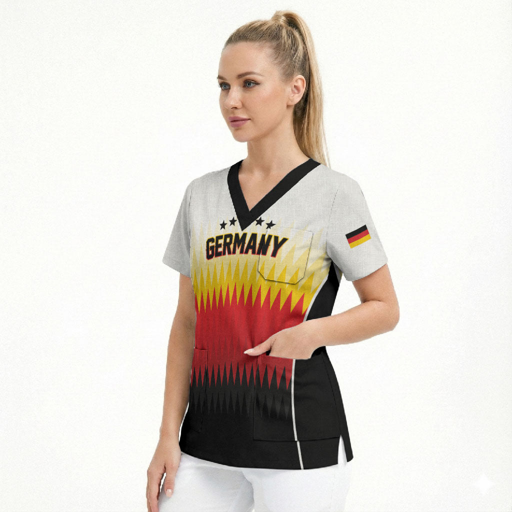 Custom Germany 2026 World Football Scrub Top Deutschland Die Mannschaft