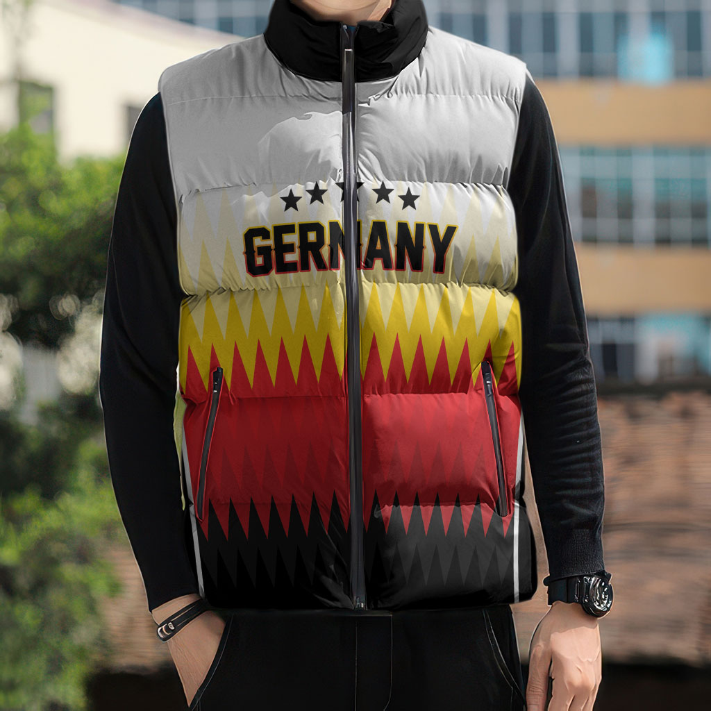 Custom Germany 2026 World Football Sleeveless Puffer Jacket Deutschland Die Mannschaft
