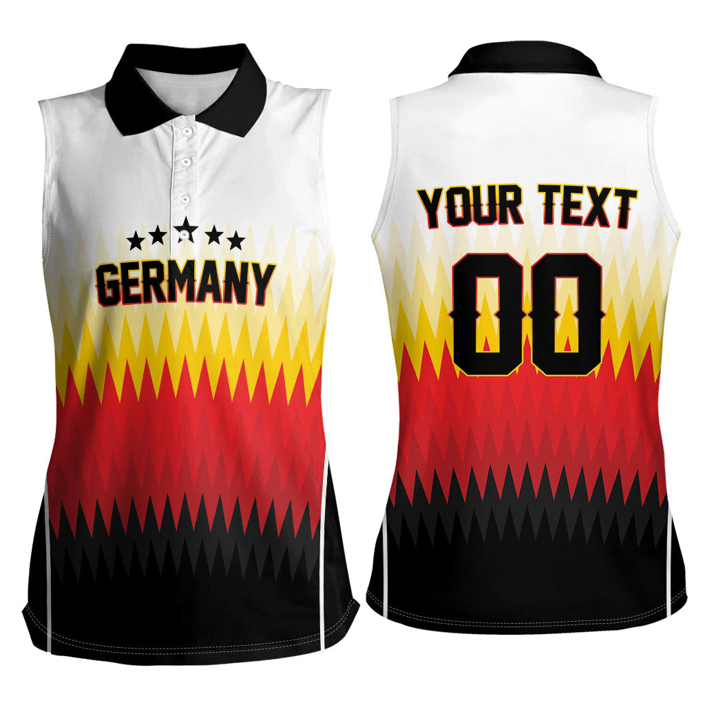 Custom Germany 2026 World Football Women Sleeveless Polo Shirt Deutschland Die Mannschaft
