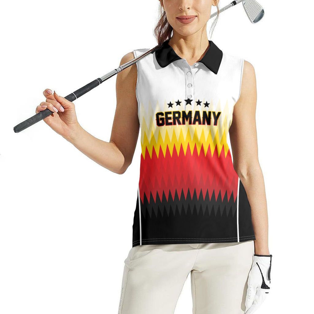 Custom Germany 2026 World Football Women Sleeveless Polo Shirt Deutschland Die Mannschaft
