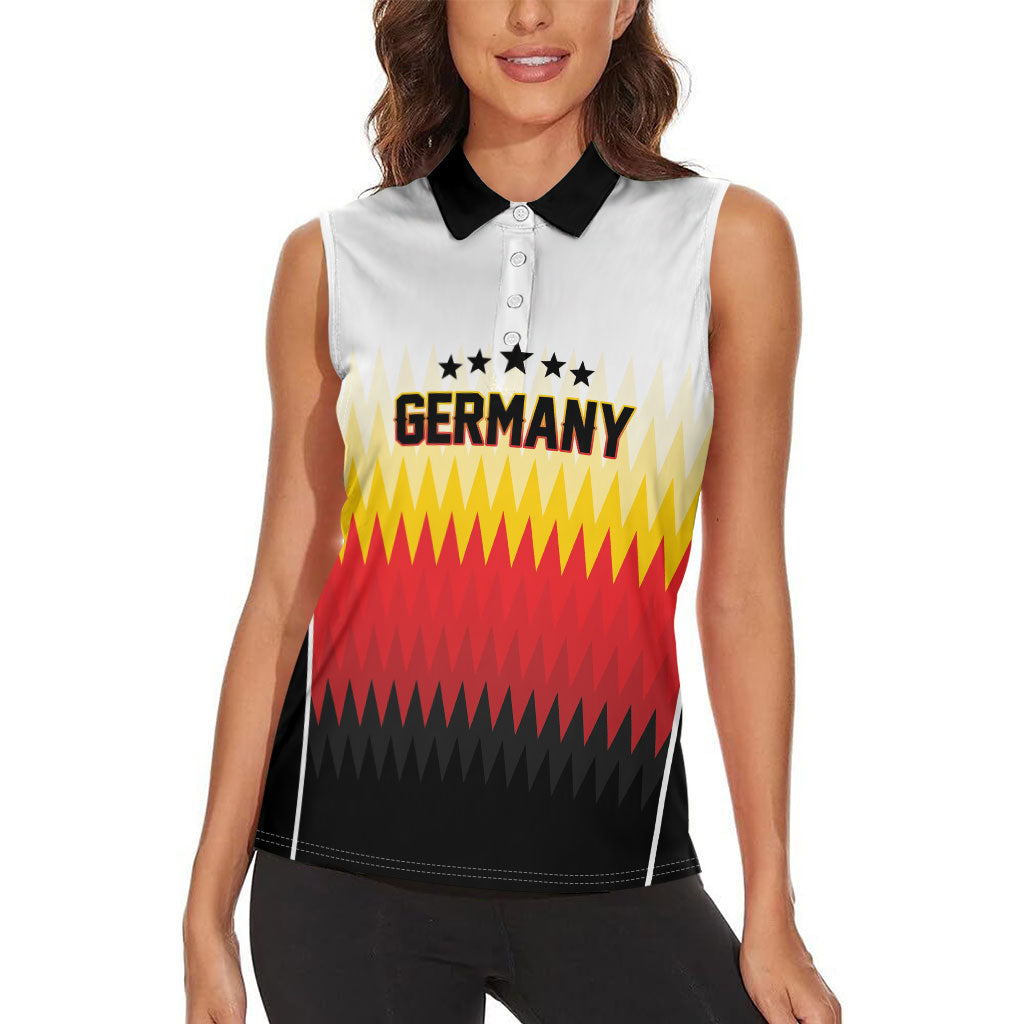 Custom Germany 2026 World Football Women Sleeveless Polo Shirt Deutschland Die Mannschaft