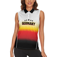 Custom Germany 2026 World Football Women Sleeveless Polo Shirt Deutschland Die Mannschaft