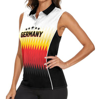 Custom Germany 2026 World Football Women Sleeveless Polo Shirt Deutschland Die Mannschaft