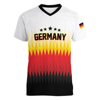Custom Germany 2026 World Football Women V-Neck T-Shirt Deutschland Die Mannschaft
