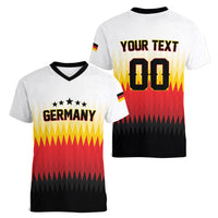 Custom Germany 2026 World Football Women V-Neck T-Shirt Deutschland Die Mannschaft