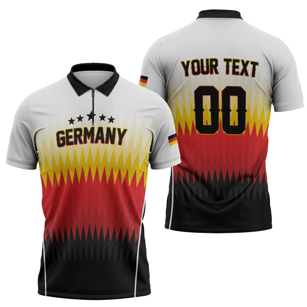 Custom Germany 2026 World Football Zipper Polo Shirt Deutschland Die Mannschaft