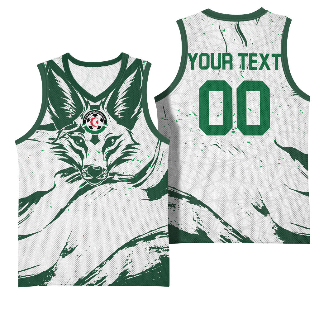 Custom Algeria 2026 World Football Basketball Jersey Les Fennecs Come On