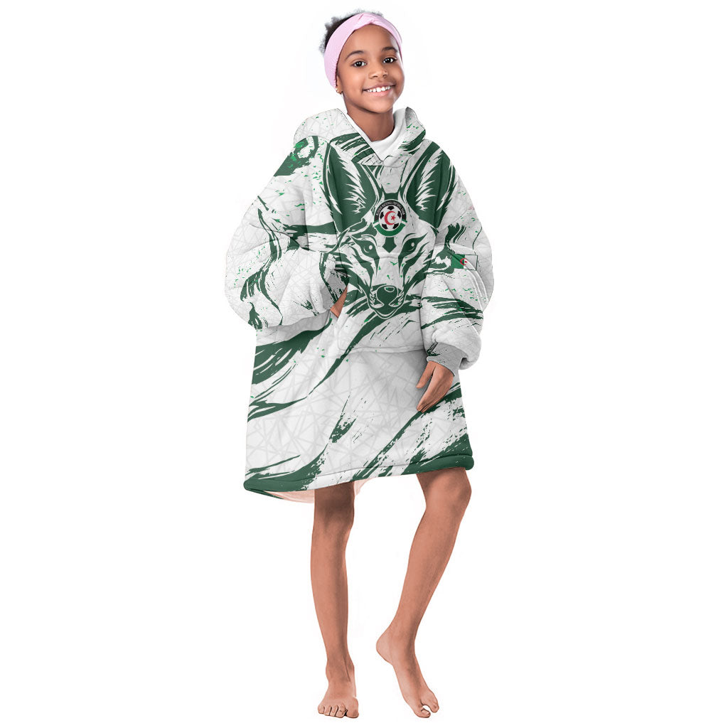 Custom Algeria 2026 World Football Kid Wearable Blanket Hoodie Les Fennecs Come On