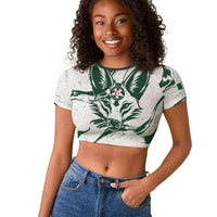 Custom Algeria 2026 World Football Raglan Cropped T shirt Les Fennecs Come On