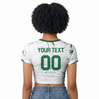 Custom Algeria 2026 World Football Raglan Cropped T shirt Les Fennecs Come On