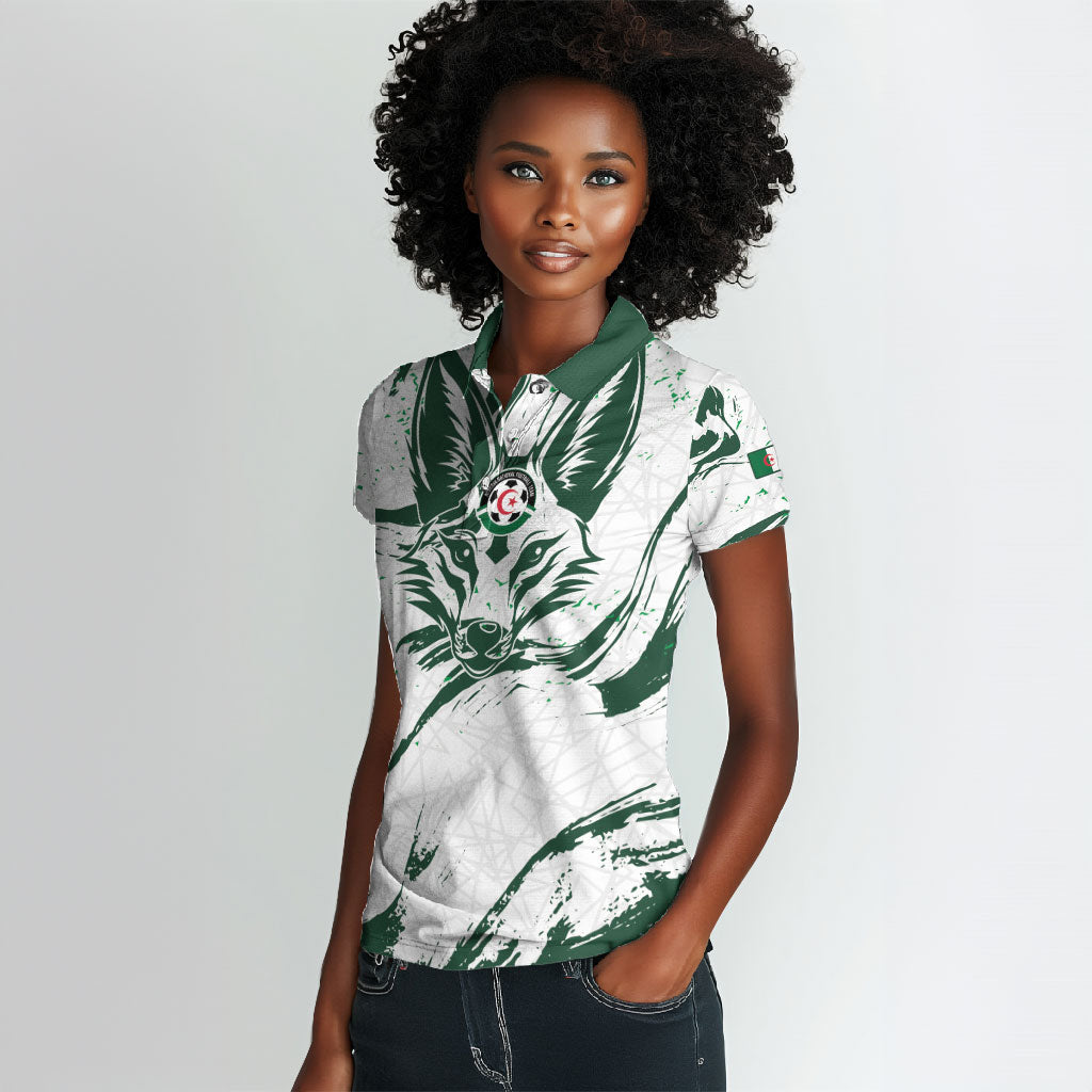 Custom Algeria 2026 World Football Women Polo Shirt Les Fennecs Come On