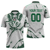 Custom Algeria 2026 World Football Zipper Polo Shirt Les Fennecs Come On