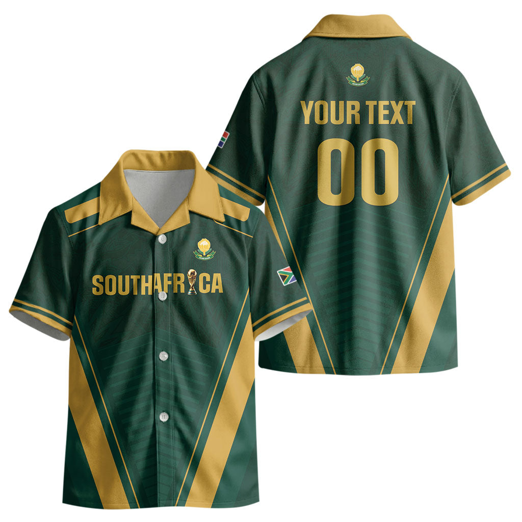 Custom South Africa 2026 World Football Kid Hawaiian Shirt Bafana Bafana Woza LT01