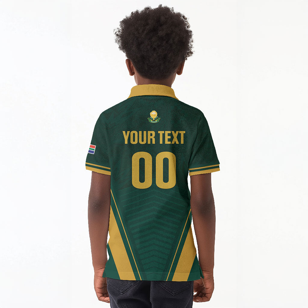 Custom South Africa 2026 World Football Kid Polo Shirt Bafana Bafana Woza