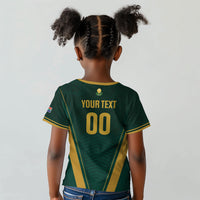 Custom South Africa 2026 World Football Kid T shirt Bafana Bafana Woza