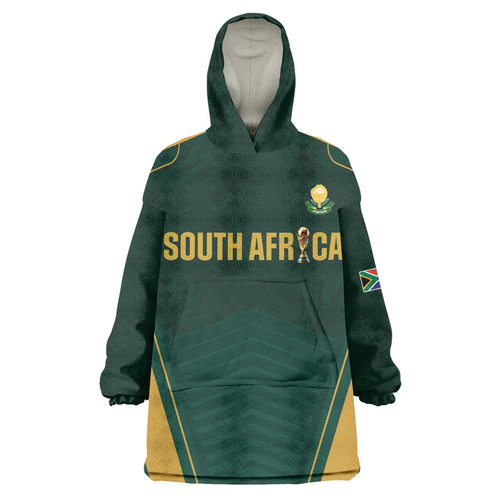 Custom South Africa 2026 World Football Kid Wearable Blanket Hoodie Bafana Bafana Woza