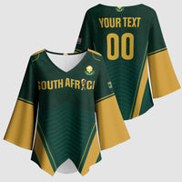 Custom South Africa 2026 World Football Kimono Sleeve Blouse Bafana Bafana Woza